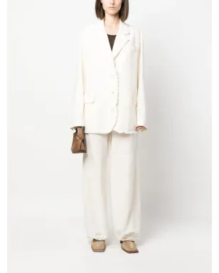 Acne Studios ドローストリングディテール Palazzoパンツ - White - サムネイル2