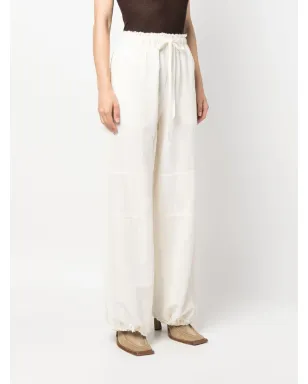 Acne Studios ドローストリングディテール Palazzoパンツ - White - サムネイル3