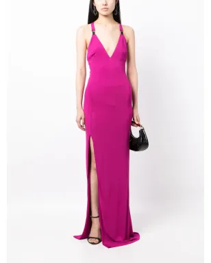 TOM FORD Vネック・サイドスリット・マキシドレス - サムネイル2