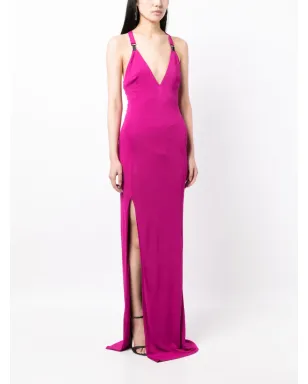 TOM FORD Vネック・サイドスリット・マキシドレス - サムネイル3