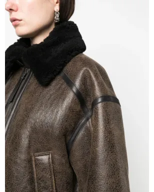Acne Studios シアリングトリムレザージャケット - サムネイル5