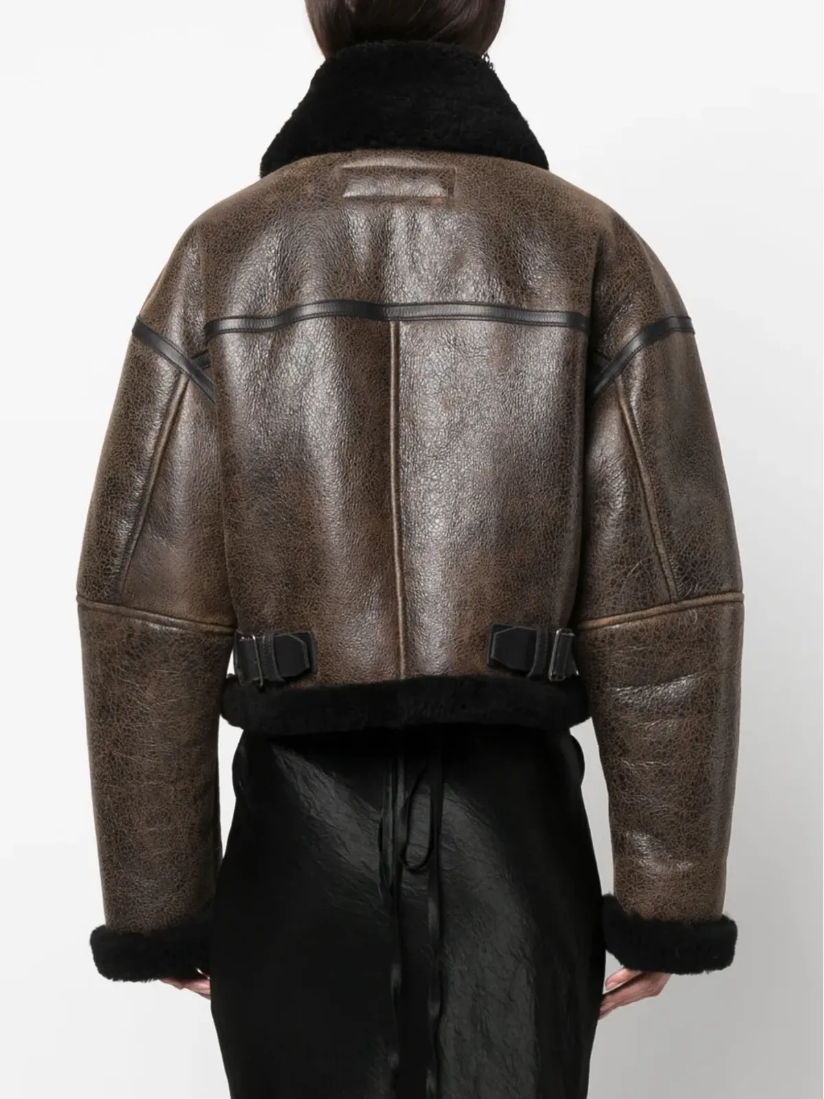 Acne Studios シアリングトリムレザージャケット - 画像4