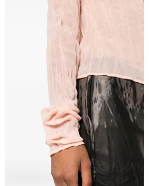Acne Studios クリンクル加工の半透けブラウス - ピンク - サムネイル5