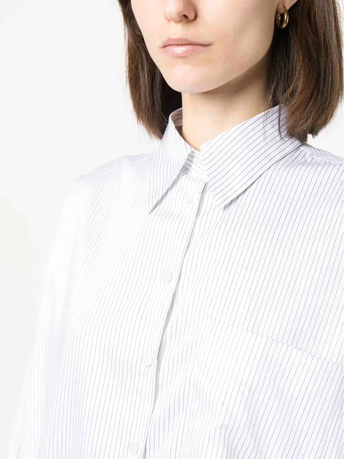Acne Studios striped pocket shirt - White - 画像5