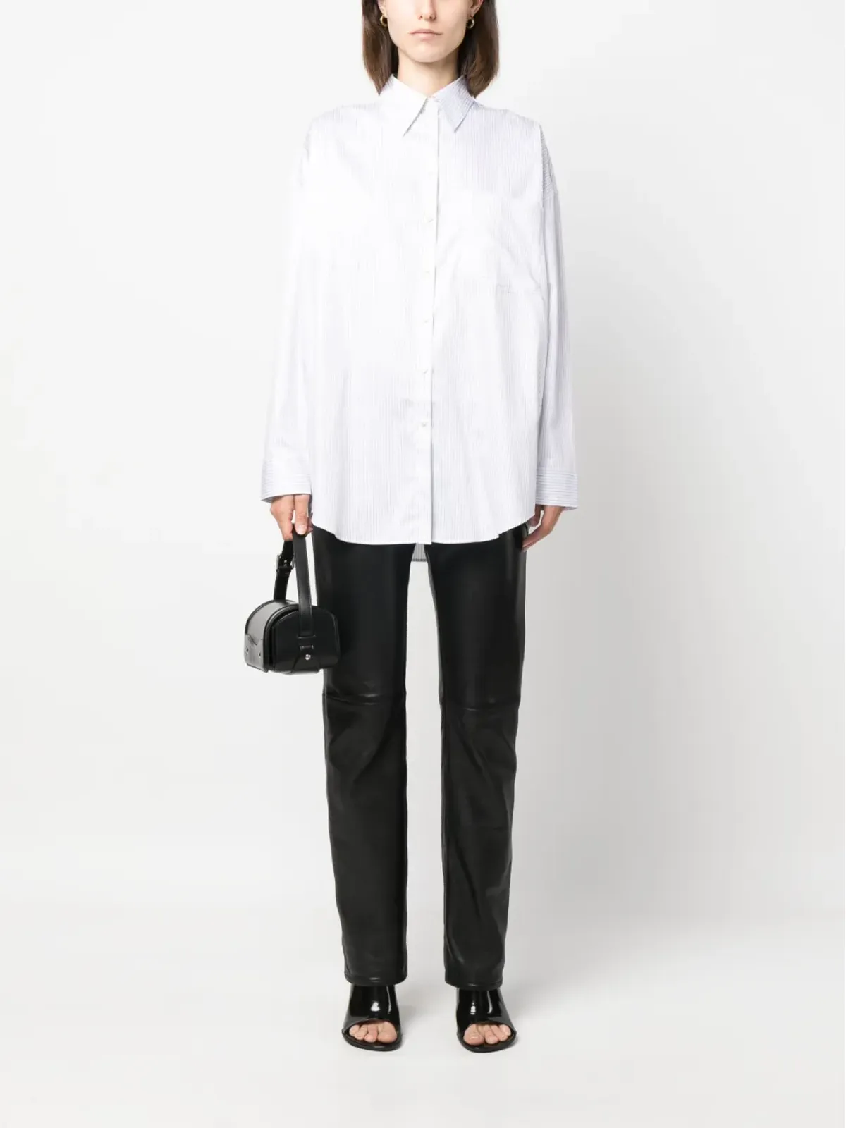 Acne Studios striped pocket shirt - White - 画像2