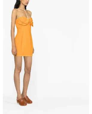 Jacquemus ラ・ローブ・アーティチョー ミニドレス オレンジ - サムネイル3