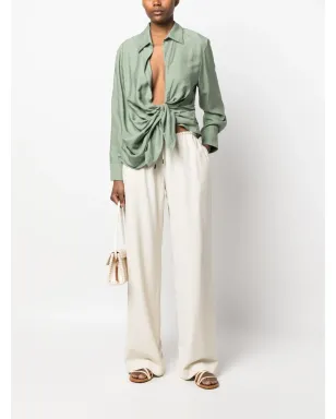 Jacquemus Le pantalon Mentalo wide-leg trousers - Neutrals - サムネイル2