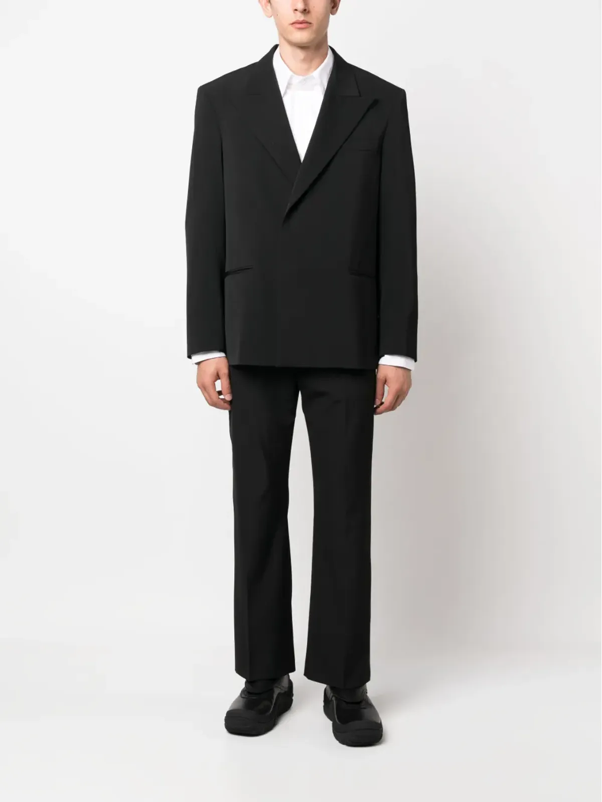 Acne Studios peak-lapel double-breasted blazer - Black - 画像2