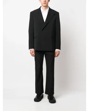 Acne Studios peak-lapel double-breasted blazer - Black - サムネイル2