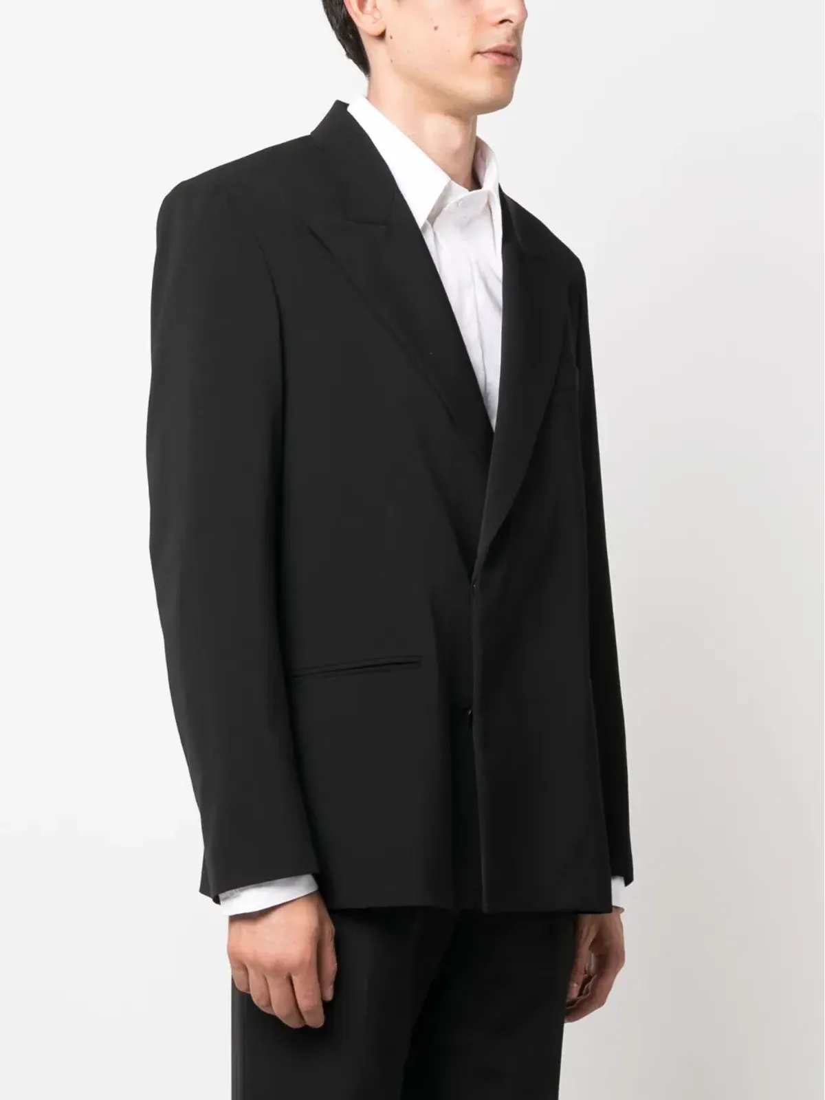 Acne Studios peak-lapel double-breasted blazer - Black - 画像3