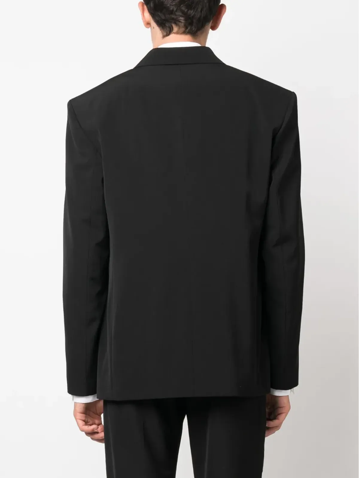 Acne Studios peak-lapel double-breasted blazer - Black - 画像4