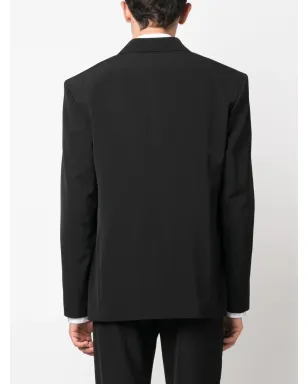 Acne Studios peak-lapel double-breasted blazer - Black - サムネイル4