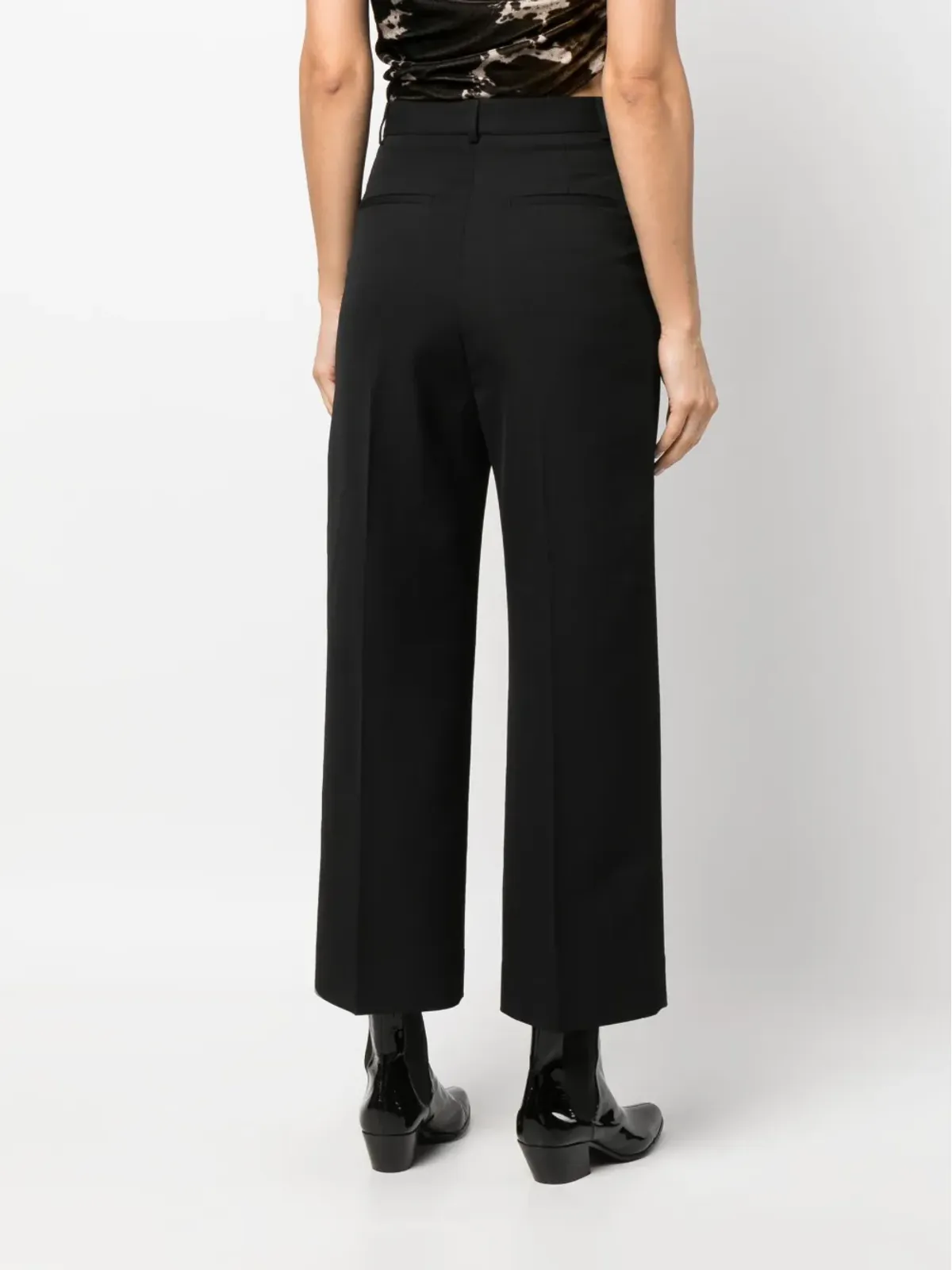 Acne Studios プレスド・クリース加工 クロップド丈パンツ - 画像4