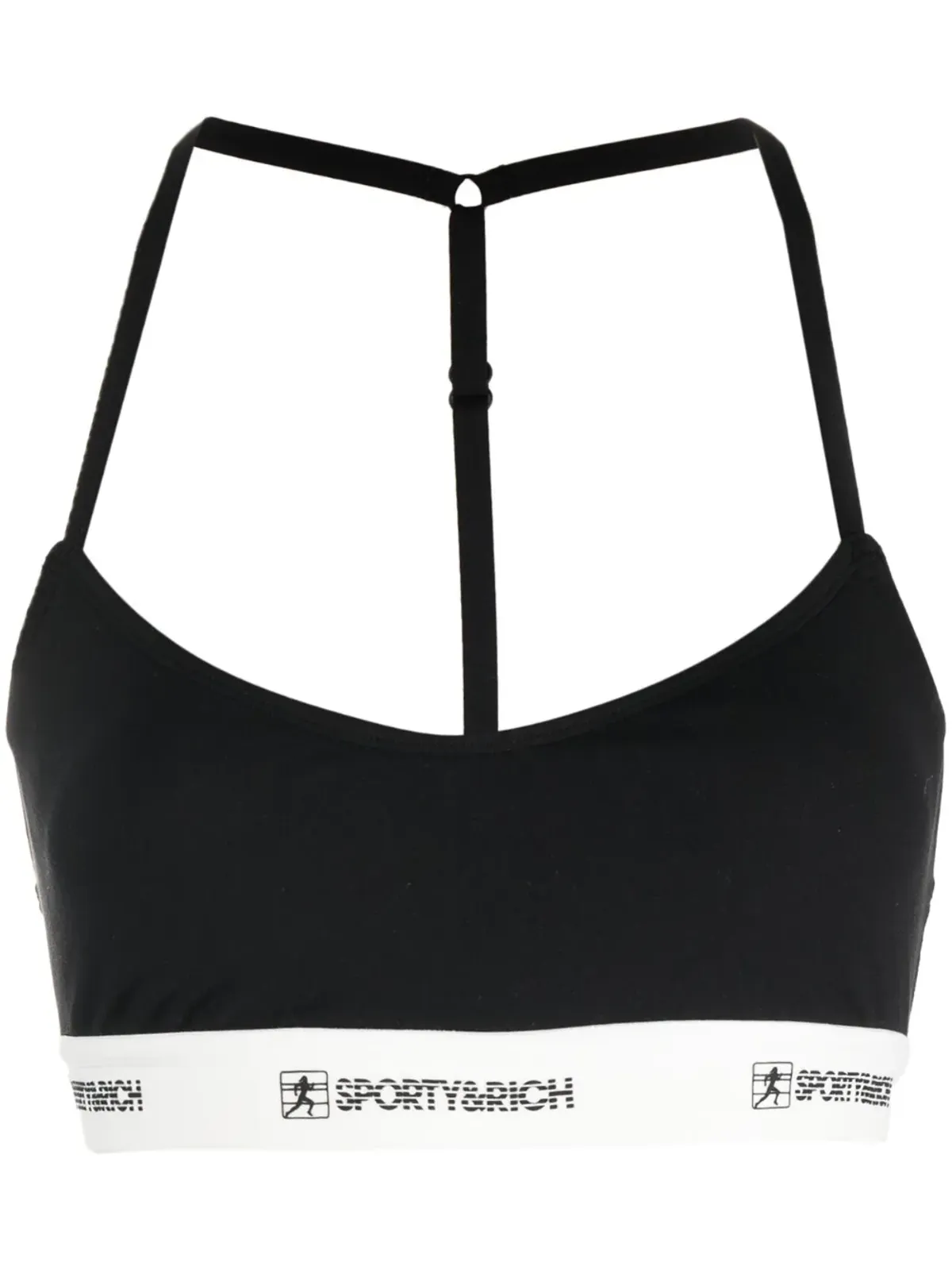 Sporty & Rich ロゴ入りアンダーバンド クロップトップ - 画像1