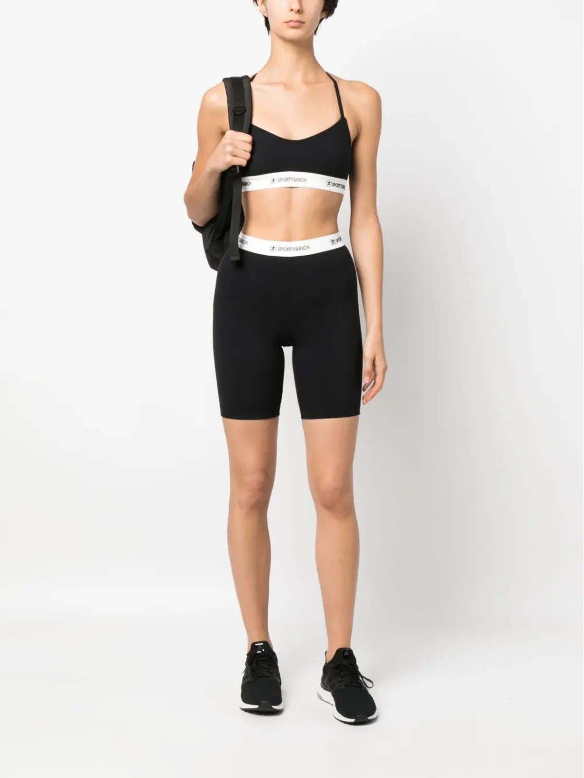 Sporty & Rich ロゴ入りアンダーバンド クロップトップ - 画像2