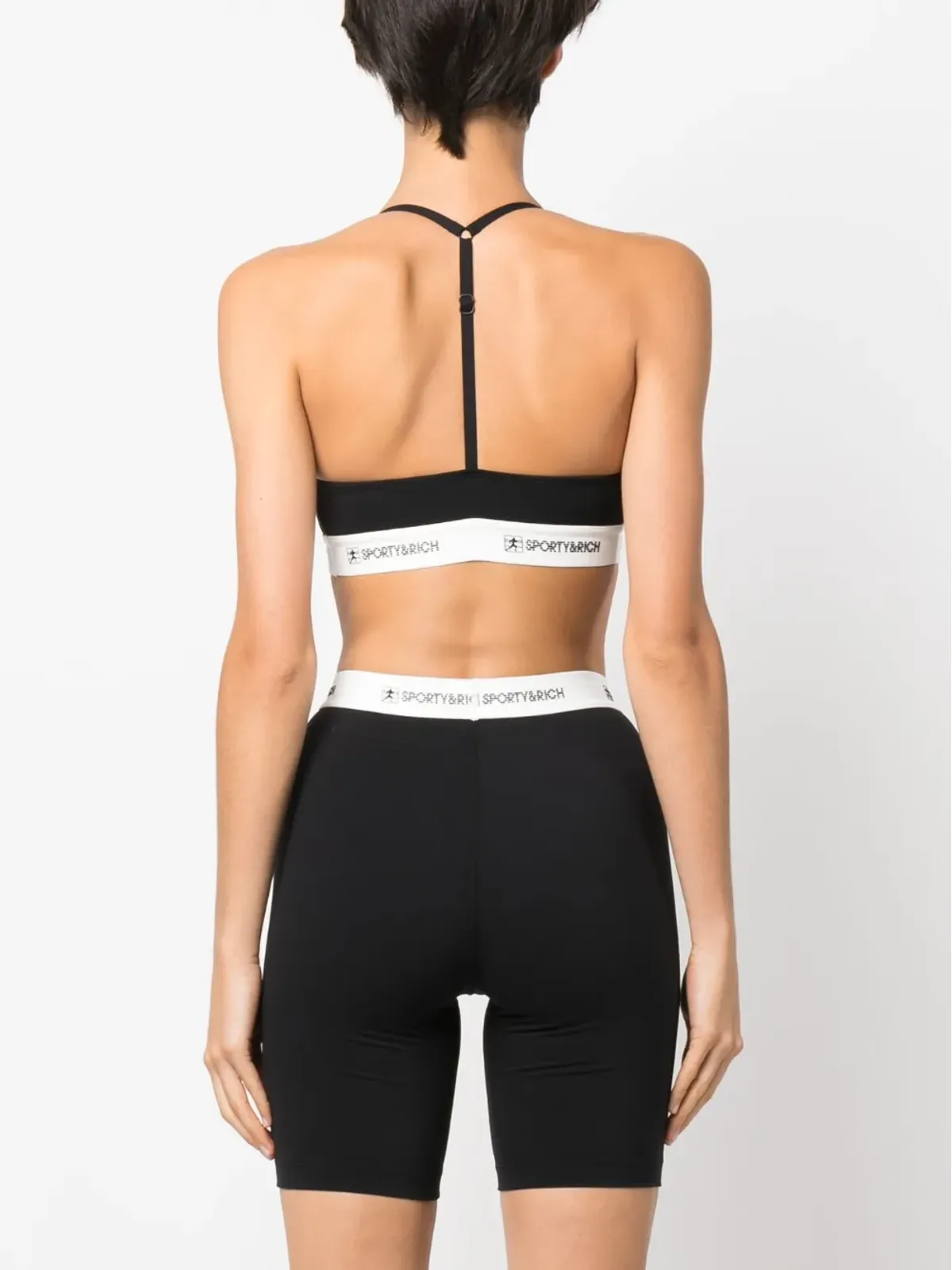 Sporty & Rich ロゴ入りアンダーバンド クロップトップ - 画像4