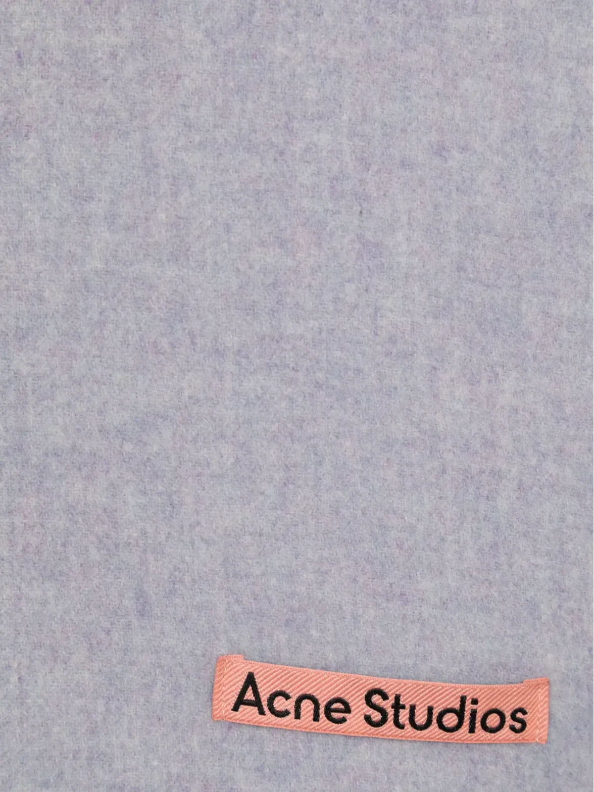 Acne Studios ロゴタグフリンジ付きウールストール - 画像3