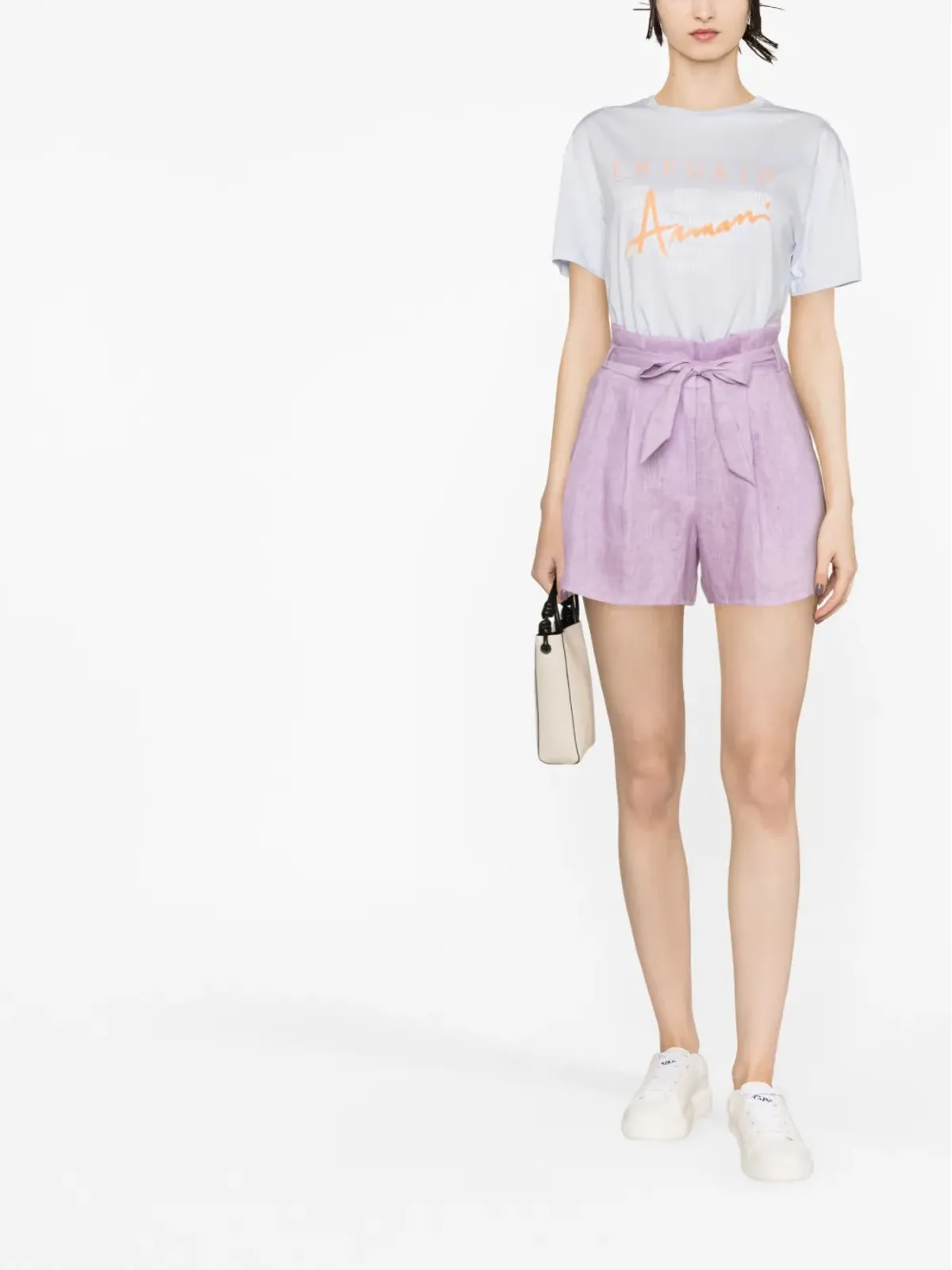 Emporio Armani ペーパーウェストリネンショーツ - 画像2