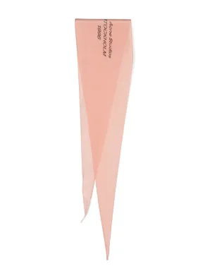 Acne Studios ロゴプリント シルクスカーフ - ピンク - サムネイル1