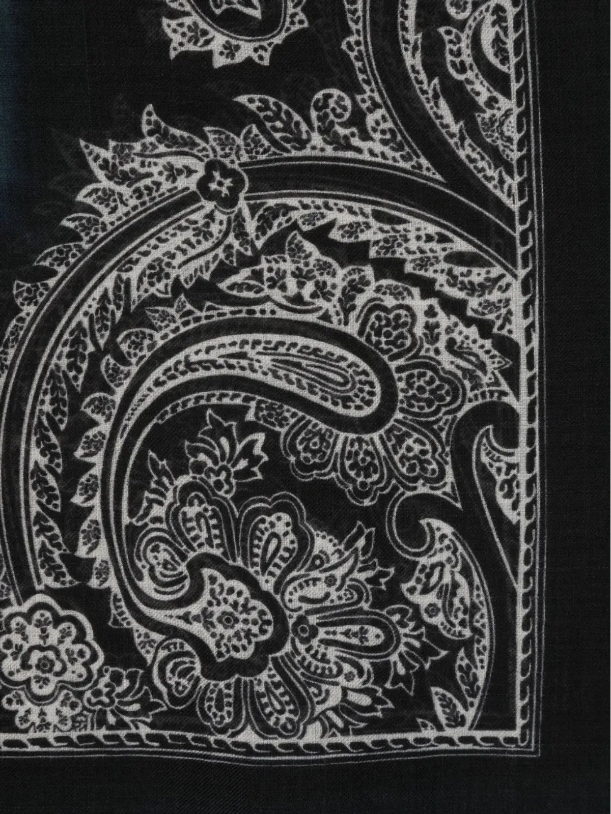 Acne Studios paisley-print wool scarf - Blue - 画像2