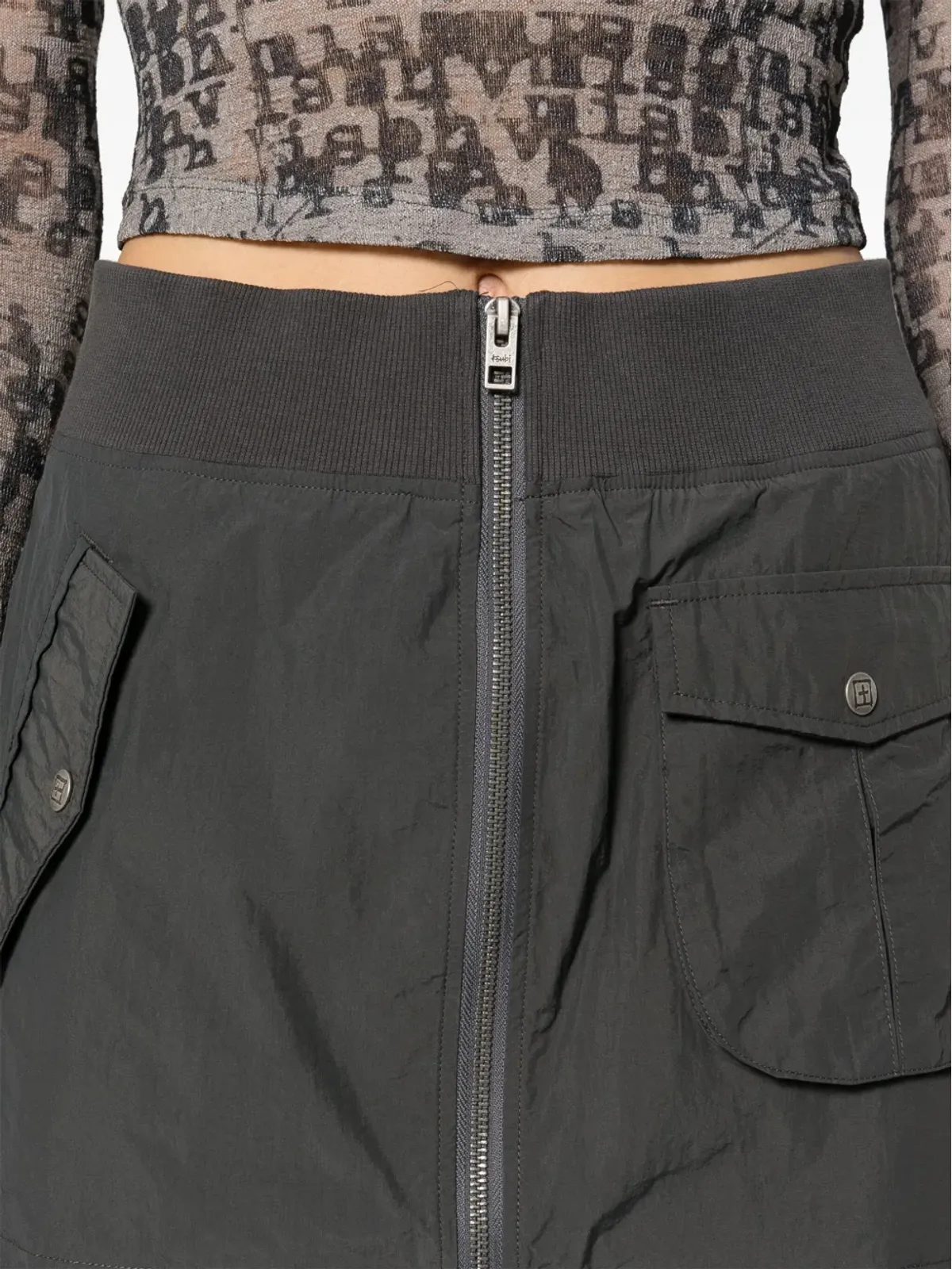Ksubi ジップアップミニスカート - 画像5