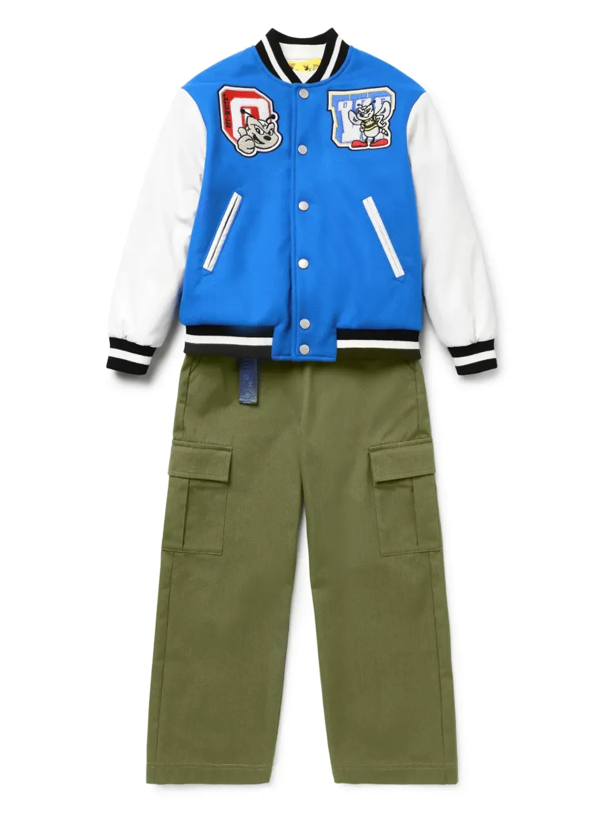 Off-White Kids Bookish ロゴベルト カーゴトラウザー - 画像4