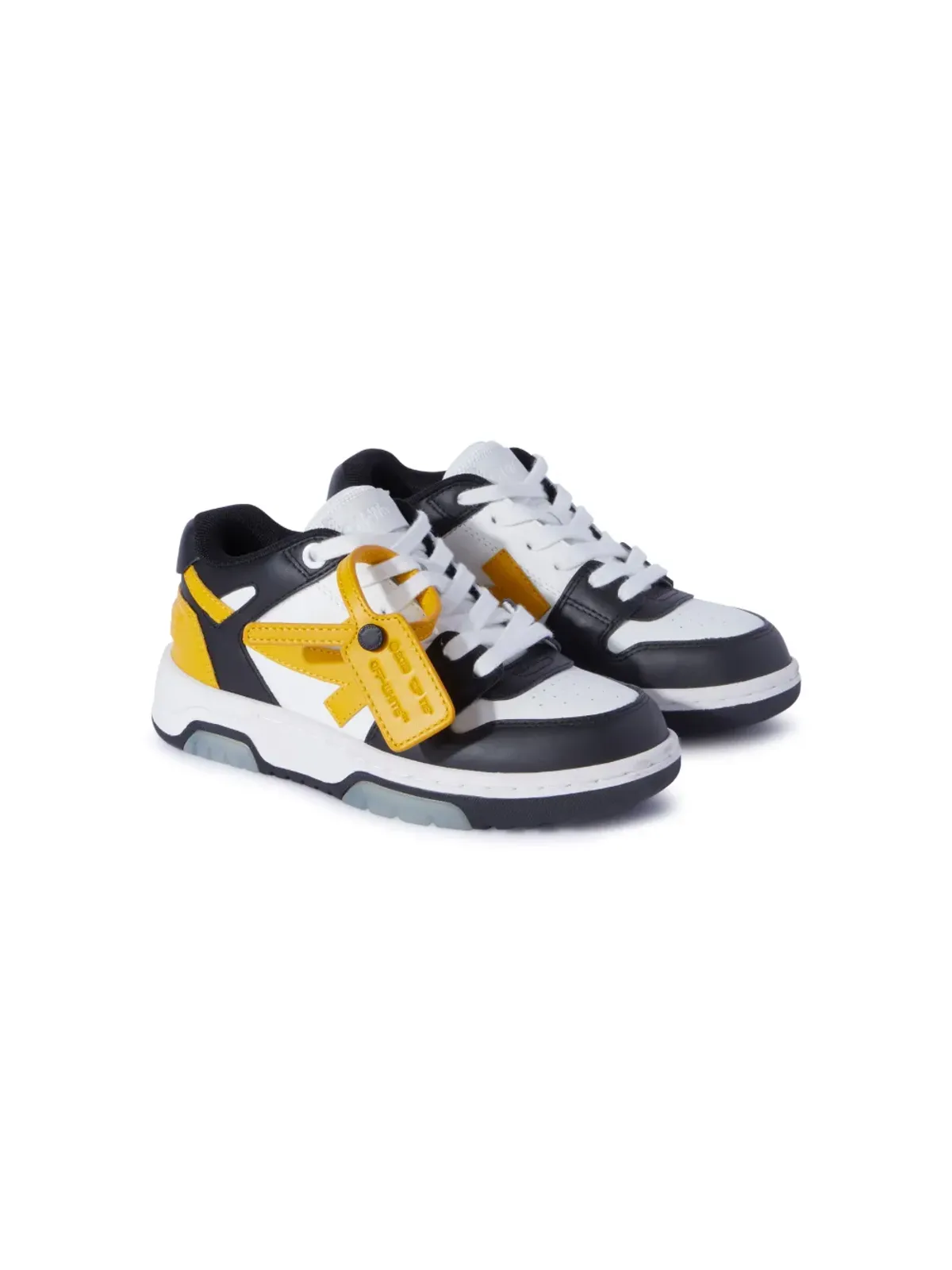 Off-White Kids Out of Office lace-up sneakers - Black - 画像1