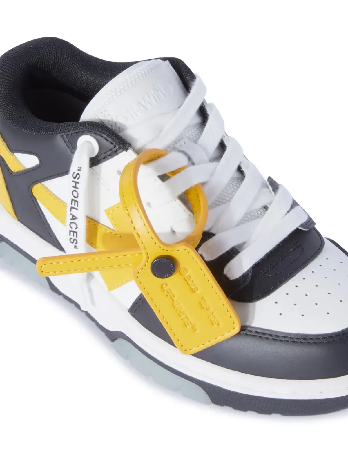 Off-White Kids Out of Office lace-up sneakers - Black - 画像5