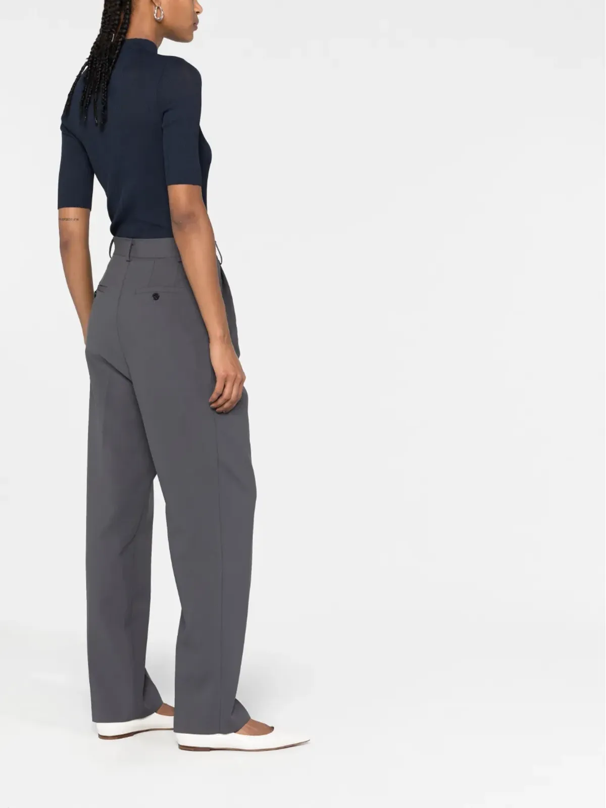 Tory Burch ショートスリーブリブニットトップス - 画像4