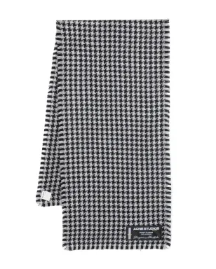 Acne Studios ハウンドトゥース柄フリンジトリム スカーフ - サムネイル1
