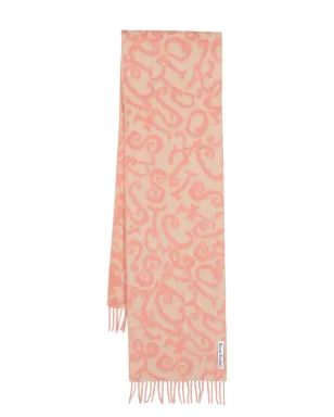 Acne Studios 抽象柄フリンジスカーフ - サムネイル1