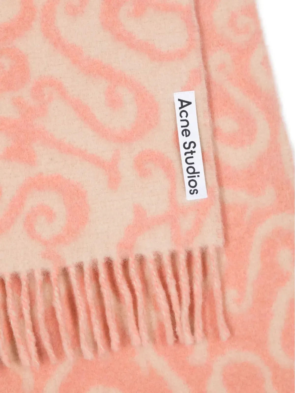 Acne Studios 抽象柄フリンジスカーフ - 画像3