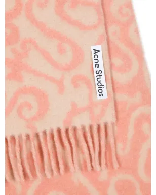 Acne Studios 抽象柄フリンジスカーフ - サムネイル3