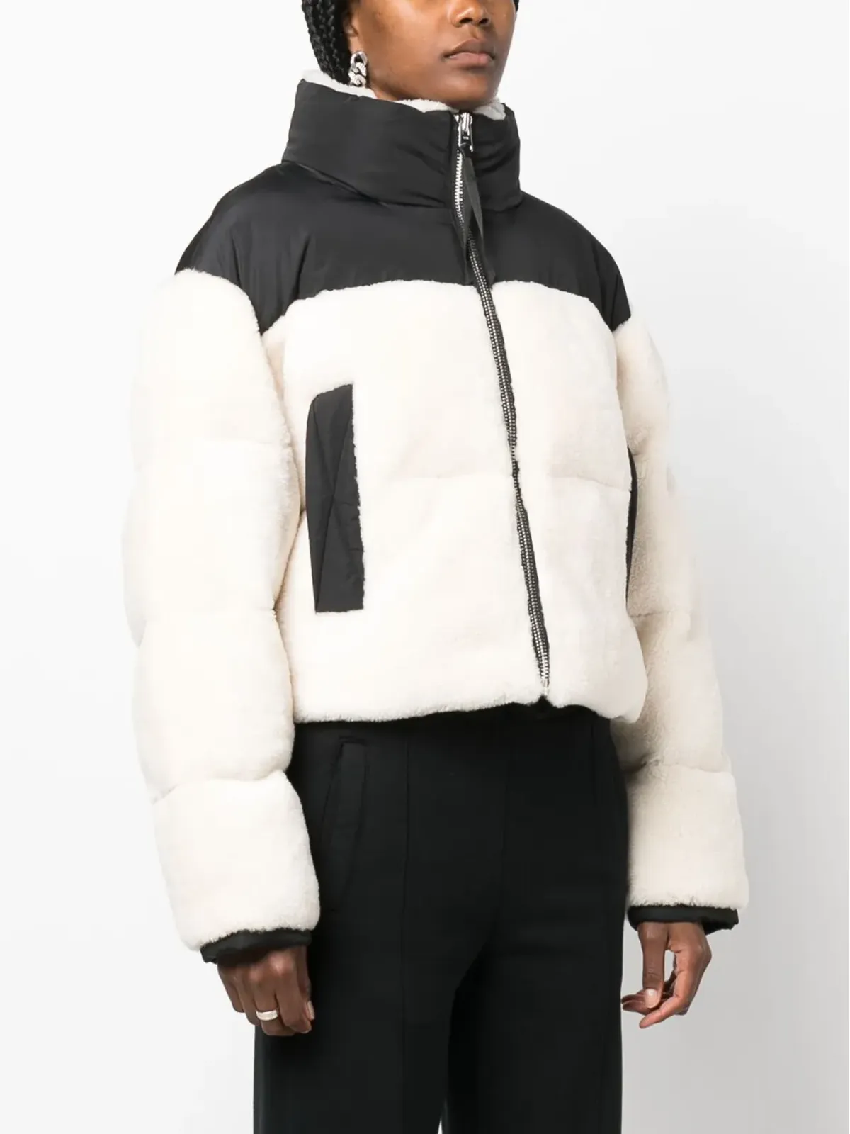 Shoreditch Ski Club Maya シアーリング付きダウンジャケット - 画像3