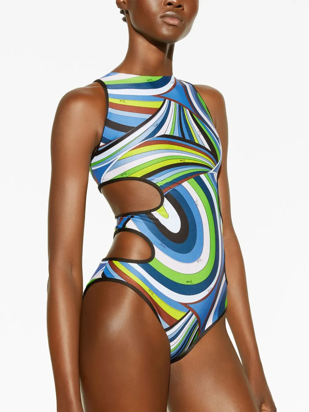PUCCI ウェーブプリント・カットアウトディテール水着 - 画像5