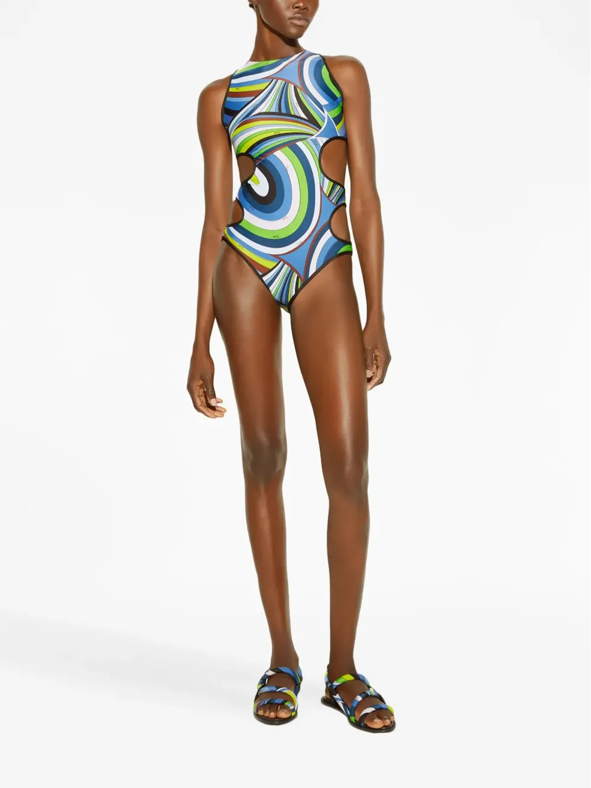 PUCCI ウェーブプリント・カットアウトディテール水着 - 画像3