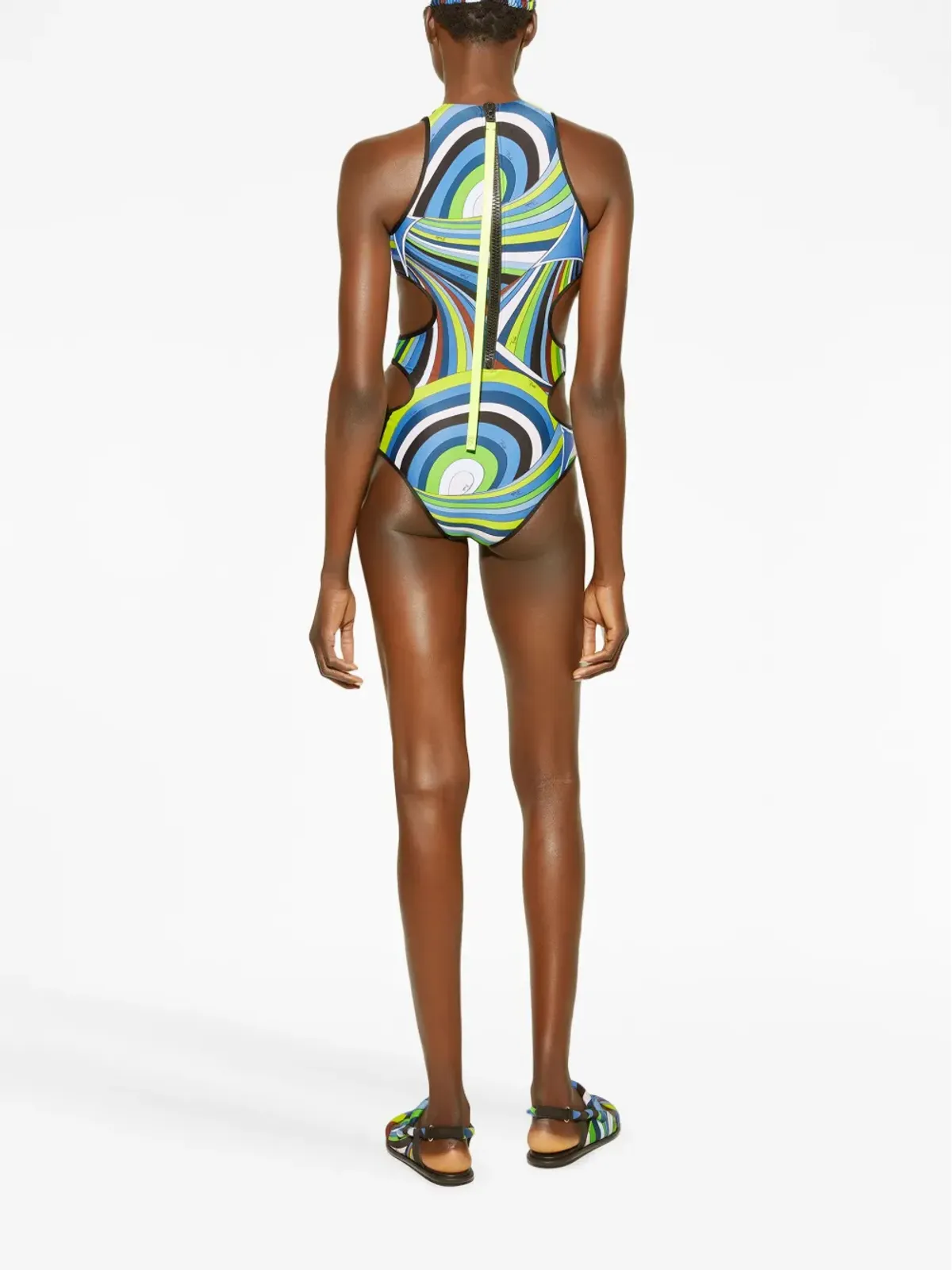 PUCCI ウェーブプリント・カットアウトディテール水着 - 画像4