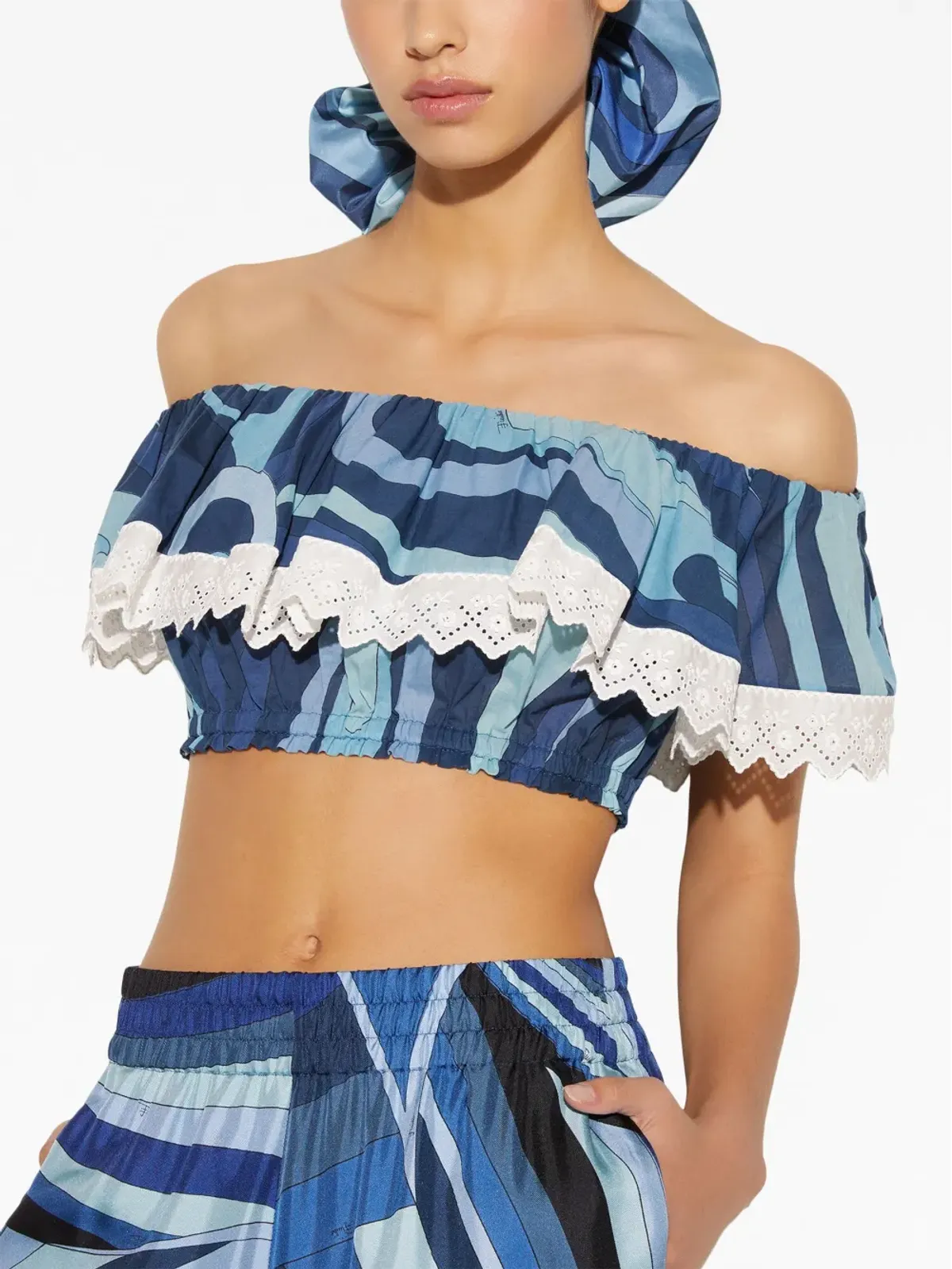 PUCCI ウェーブプリント・フリルディテールのトップス - 画像5