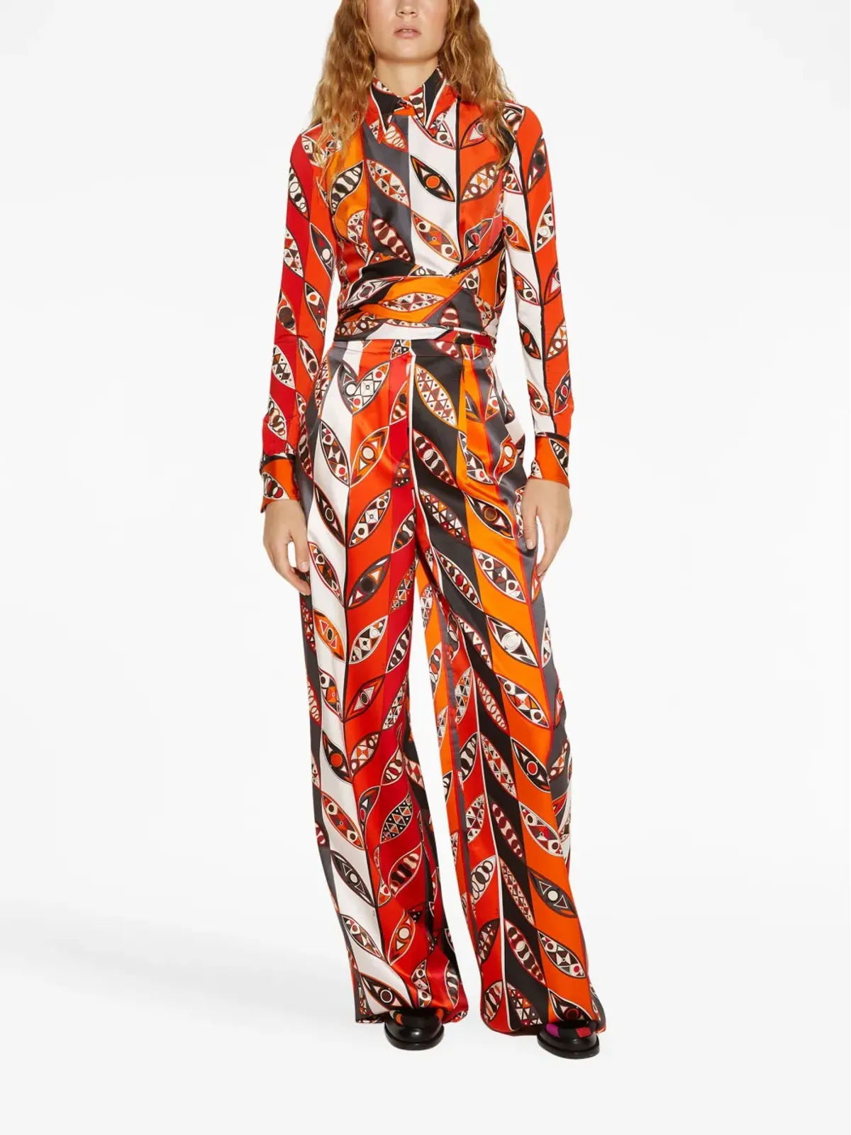PUCCI グラフィックプリント ノースリーブ ブラウス - レッド - 画像2