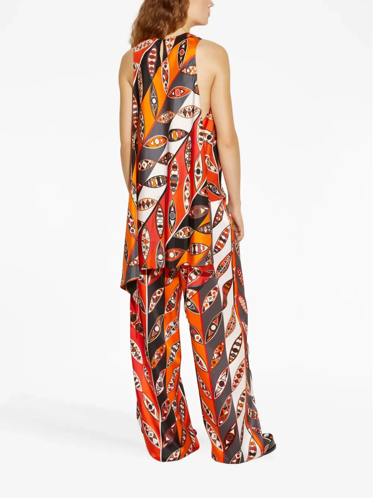 PUCCI グラフィックプリント ノースリーブ ブラウス - レッド - 画像4