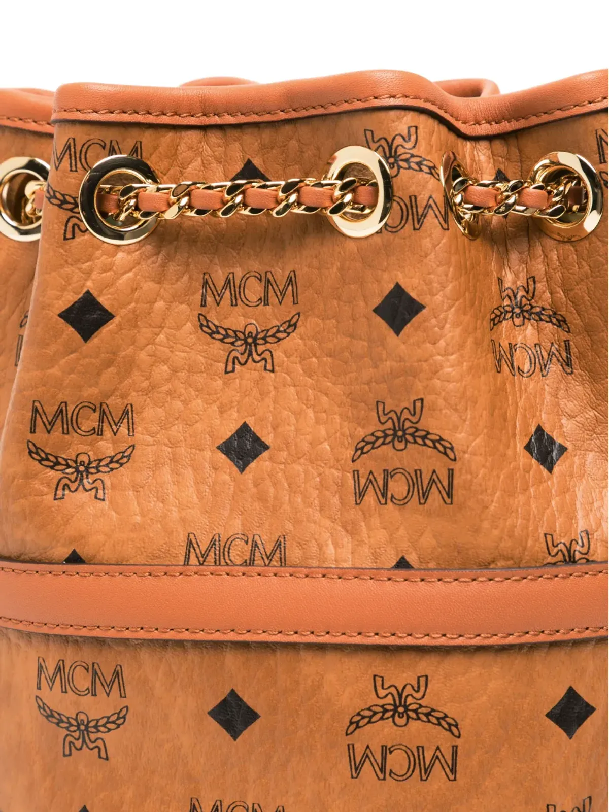 MCM ミニ Aren チェーンレザー・バックパック - 画像4