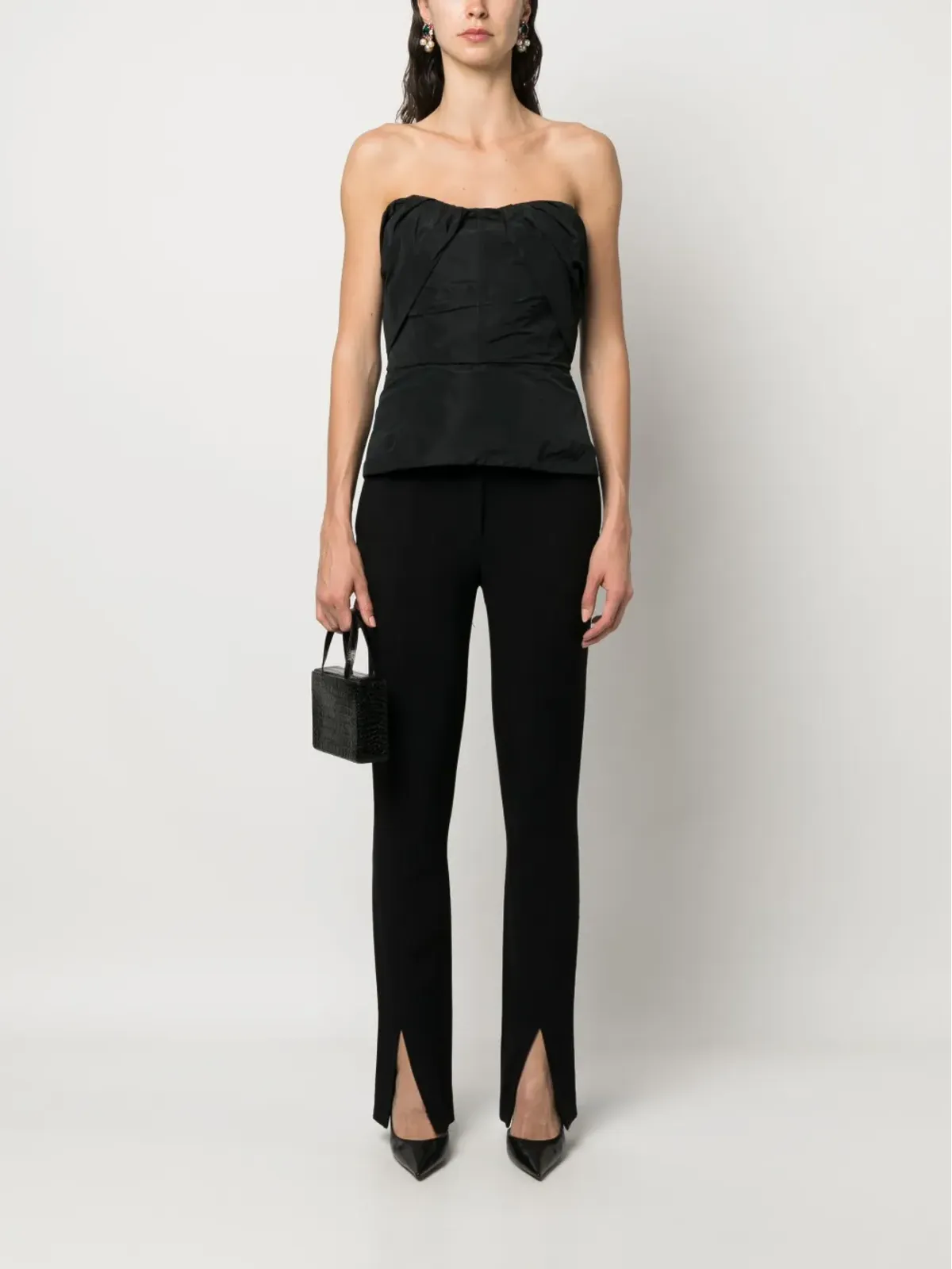 Dolce & Gabbana Pre-Owned 2000s strapless ruched top - Black - 画像2