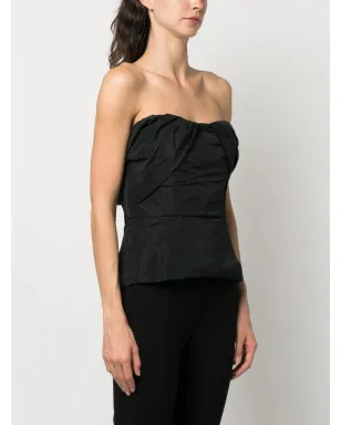 Dolce & Gabbana Pre-Owned 2000s strapless ruched top - Black - サムネイル3