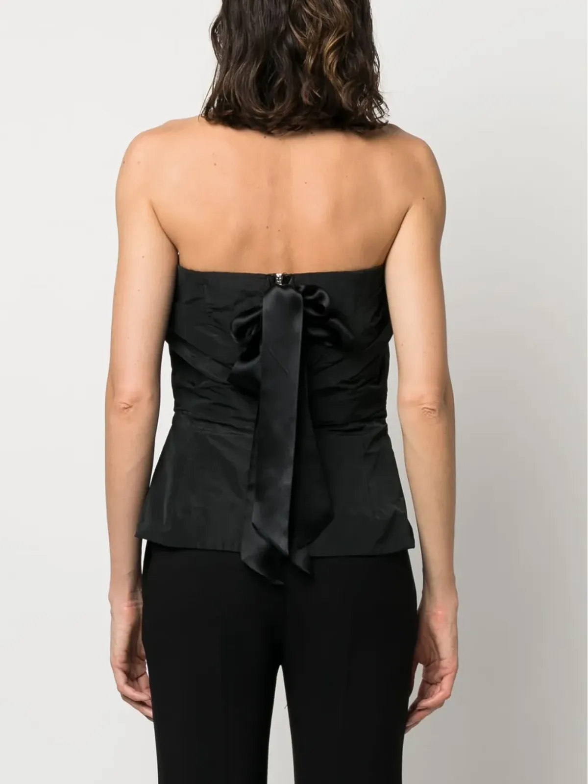 Dolce & Gabbana Pre-Owned 2000s strapless ruched top - Black - 画像4