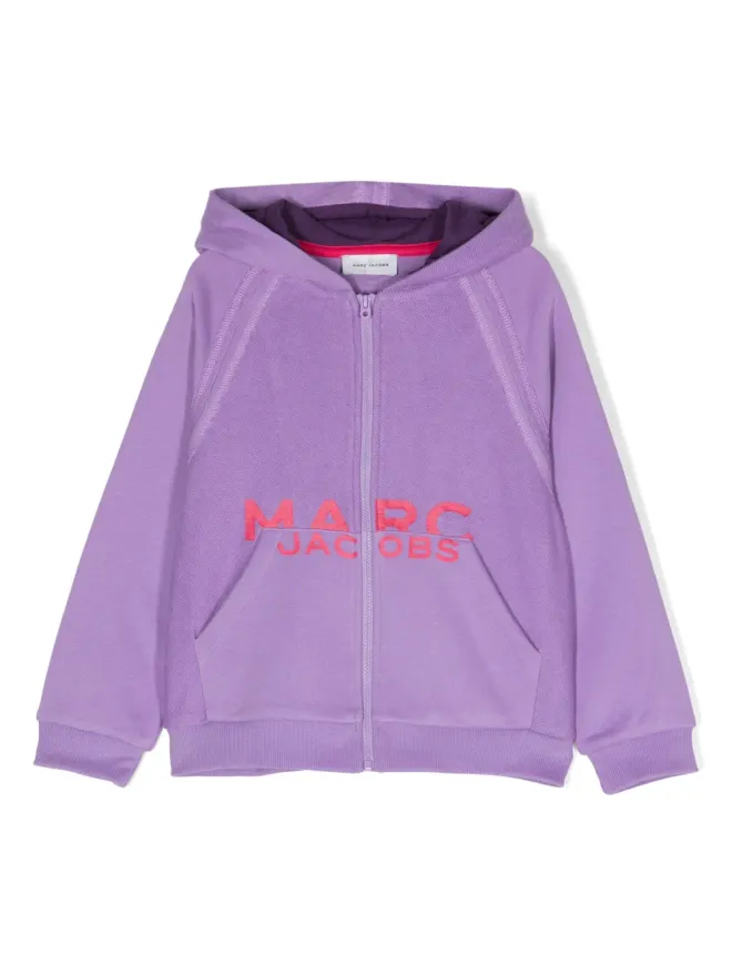 Marc Jacobs Kids Marc Jacobs Kids ロゴプリントジップアップパーカーの商品画像
