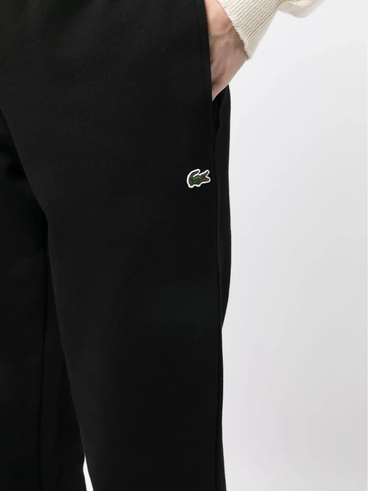 Lacoste ウエストゴム付きトラックパンツ（ブラック） - 画像5