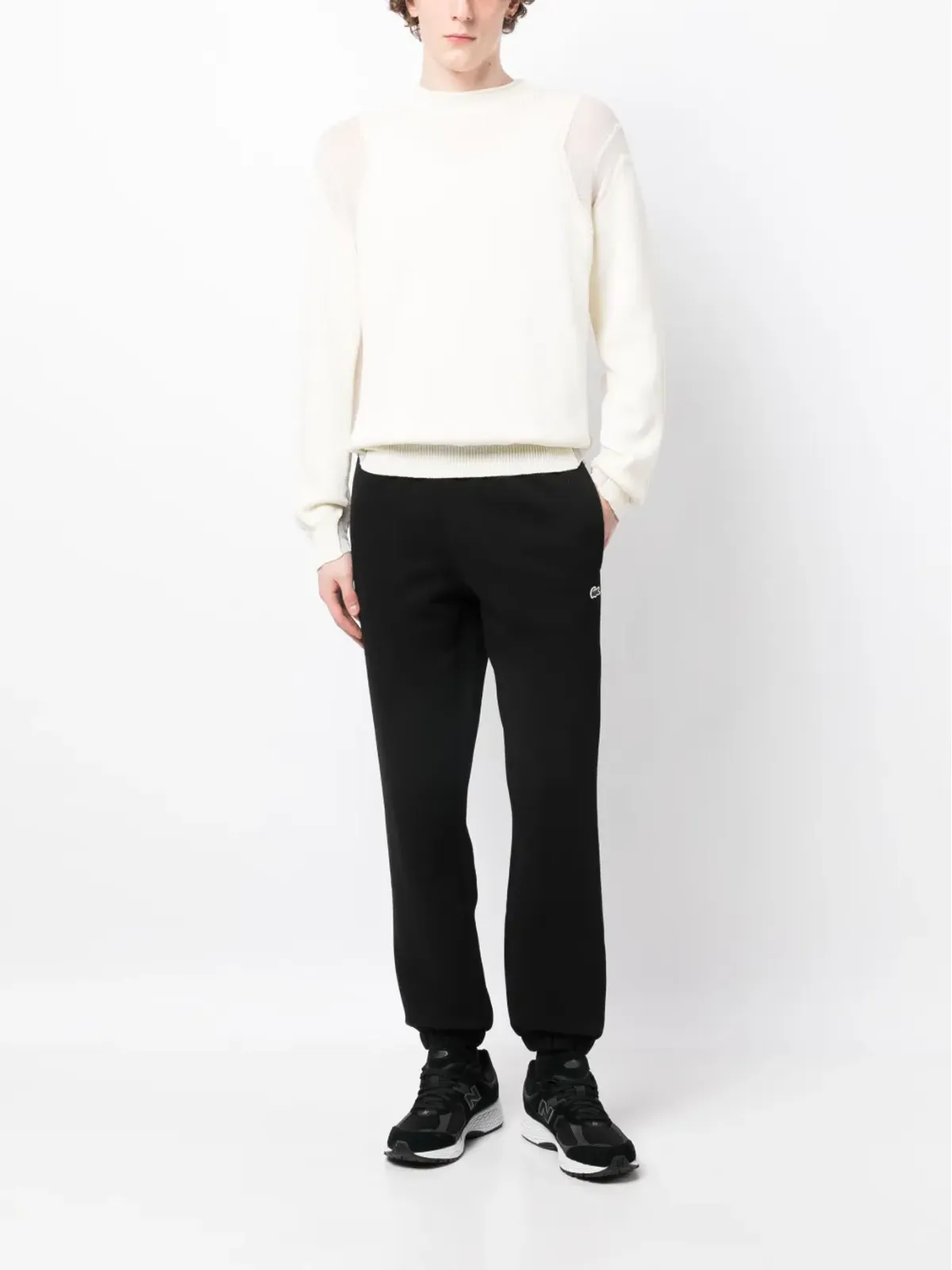 Lacoste ウエストゴム付きトラックパンツ（ブラック） - 画像2