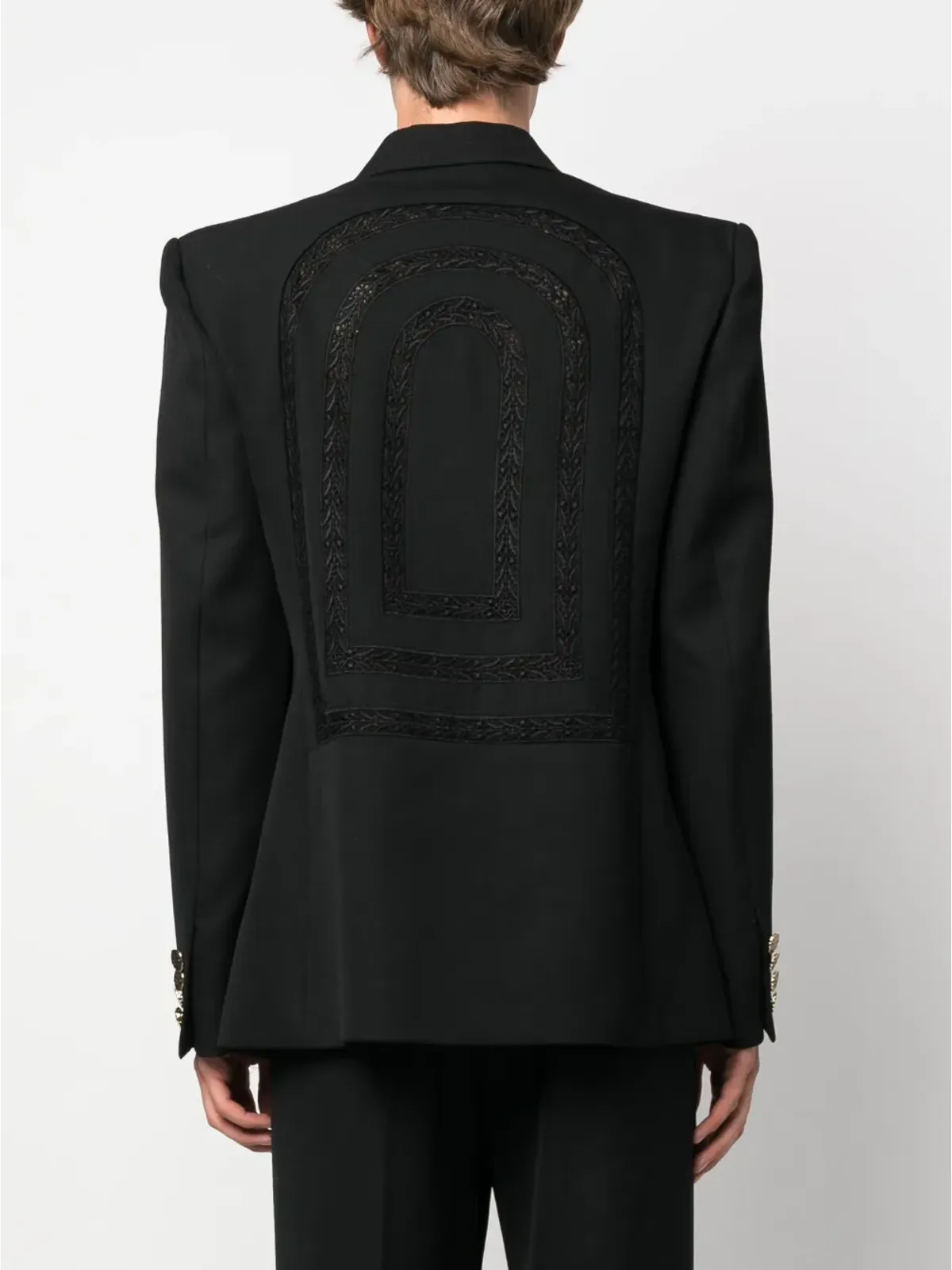 Casablanca broderie anglaise ダブルブレスト ブレザー - 画像4