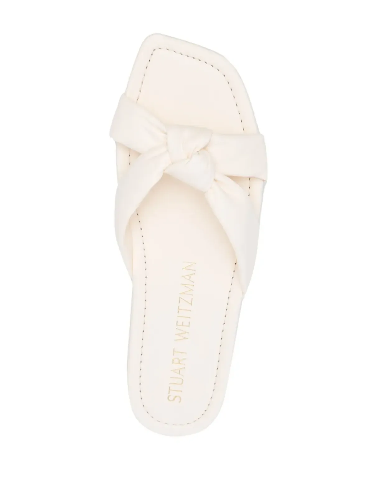 Stuart Weitzman フラットソールレザーミュール - 画像4