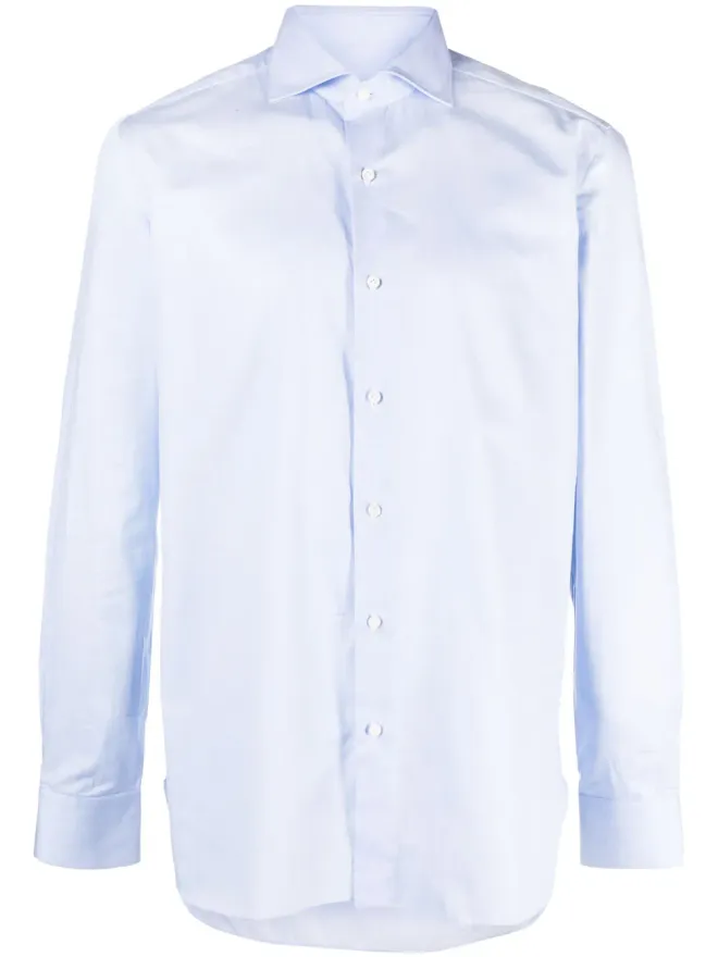 Borrelli Borrelli スプレッドカラーのプレーンシャツの商品画像